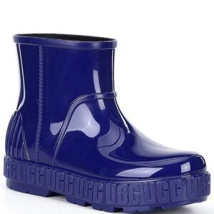 UGG Blue Winter Rain Boots with Glossy Finish